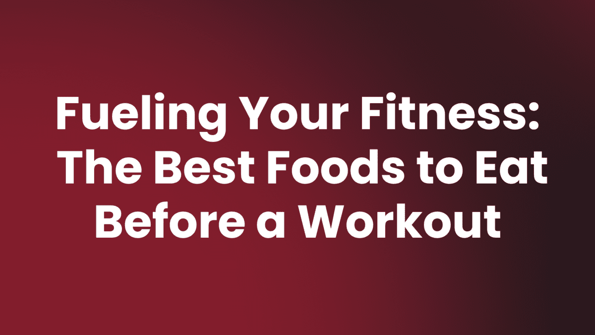 pre-workout meal